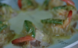Steamed prawns with minced meat recipe